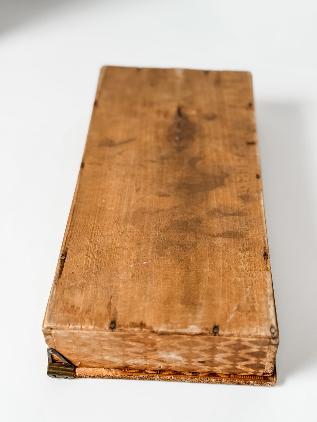 Beautiful Vintage Wood Box With Carved Florals