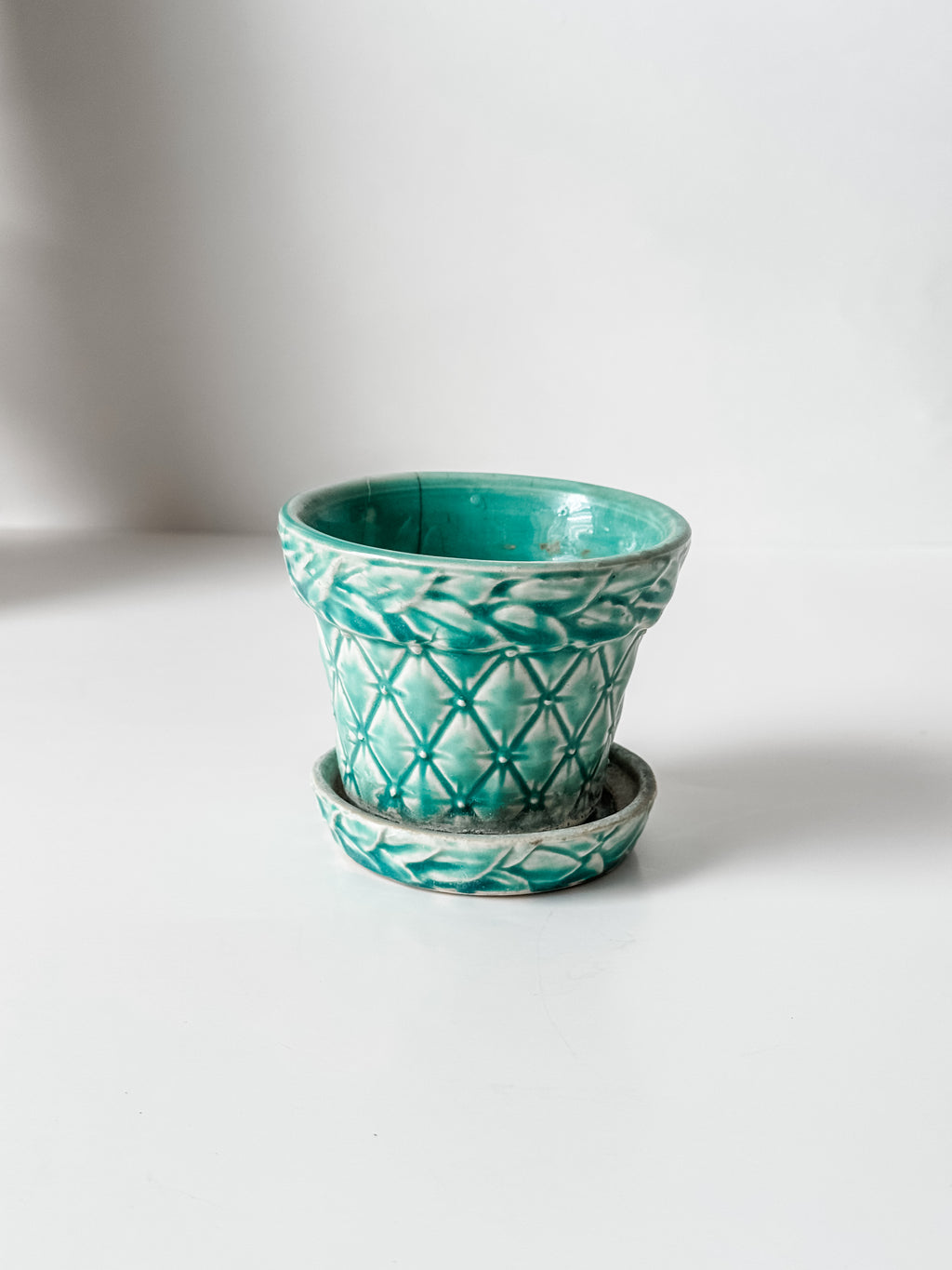 Vintage McCoy Aqua Plant Pot