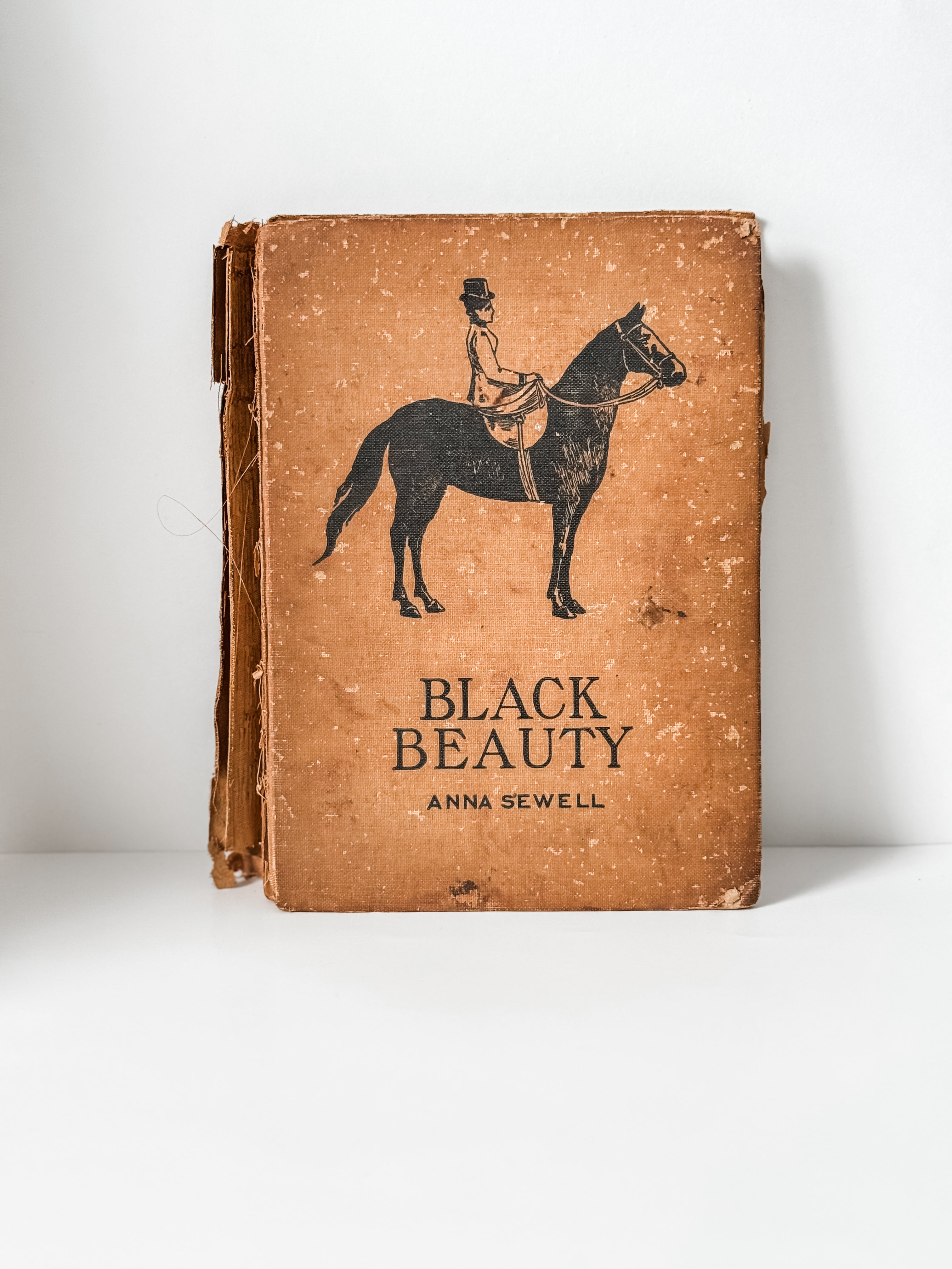 Amazing Tattered Antique Anna Sewell Black Beauty Hardcover Book