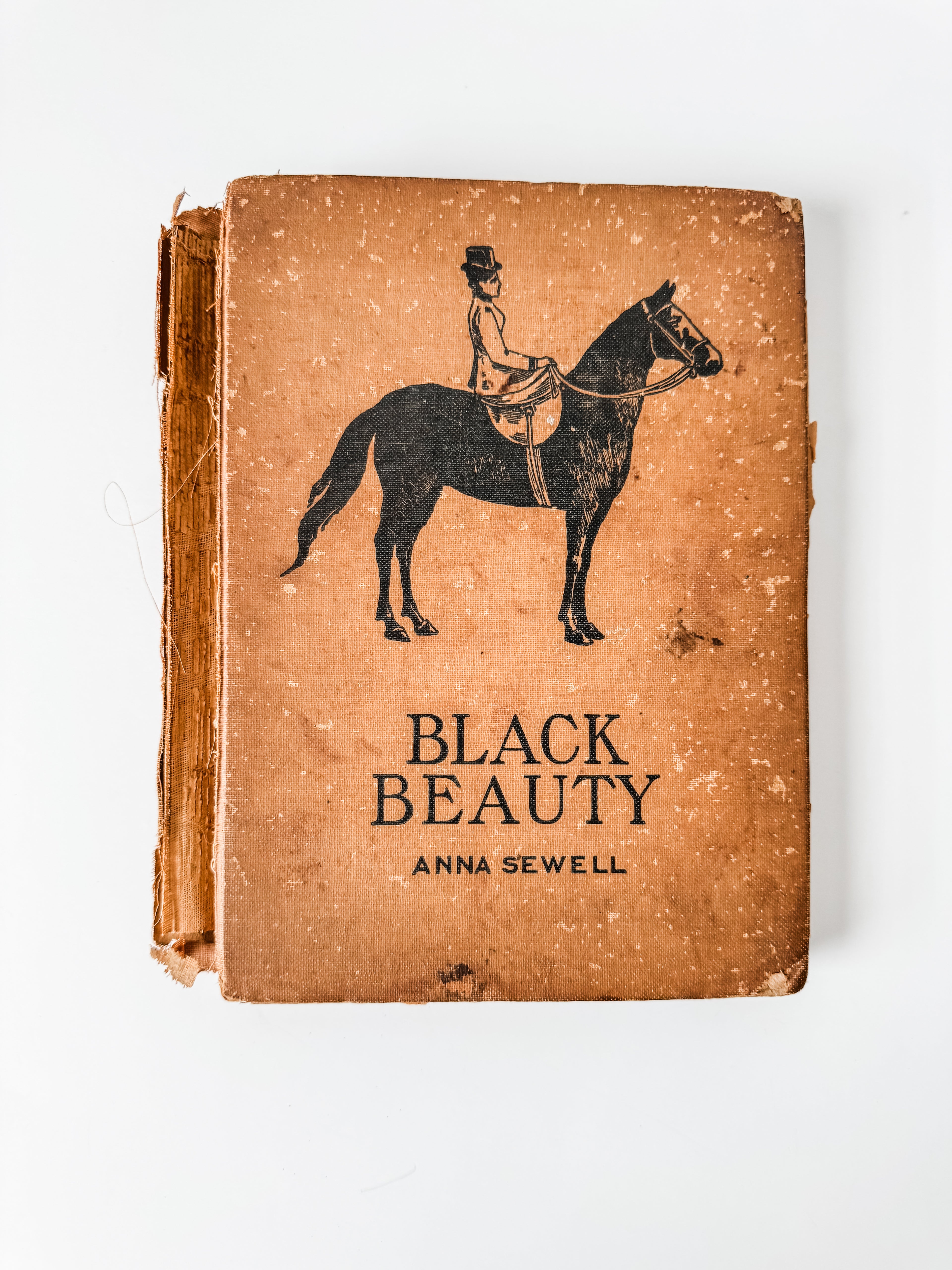 Amazing Tattered Antique Anna Sewell Black Beauty Hardcover Book