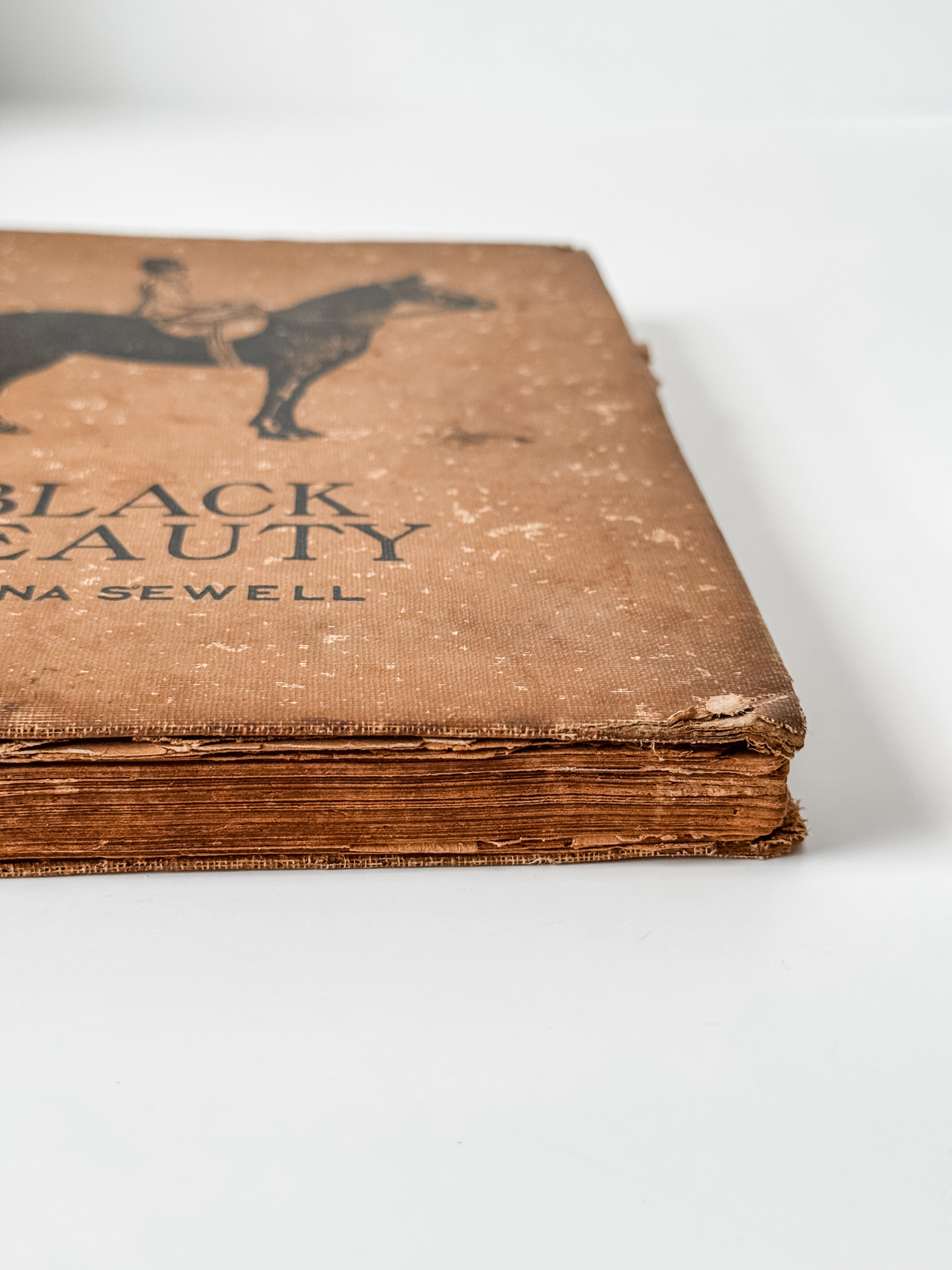 Amazing Tattered Antique Anna Sewell Black Beauty Hardcover Book