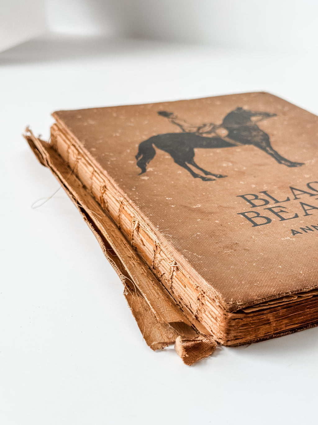 Amazing Tattered Antique Anna Sewell Black Beauty Hardcover Book