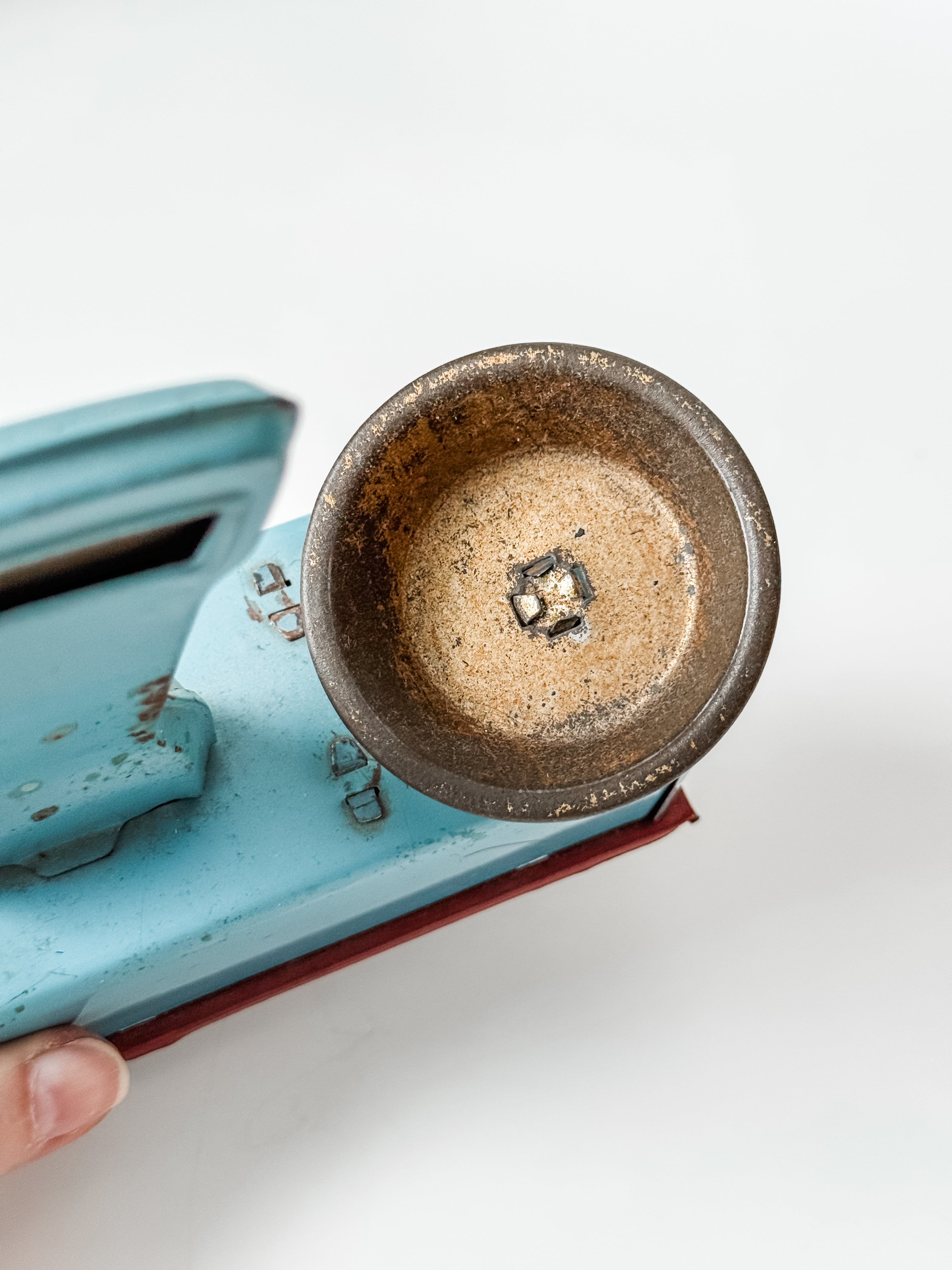 Vintage Tin German Blue Toy Scale