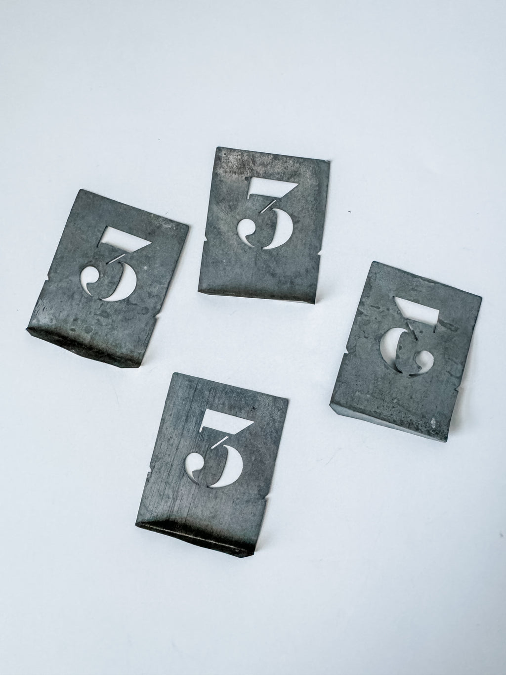 Vintage French Zinc #3 Painter's Stencil