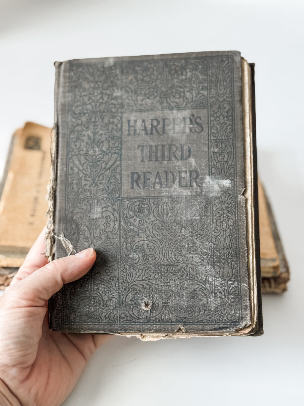 Stack Of Three Amazing Tattered School Books