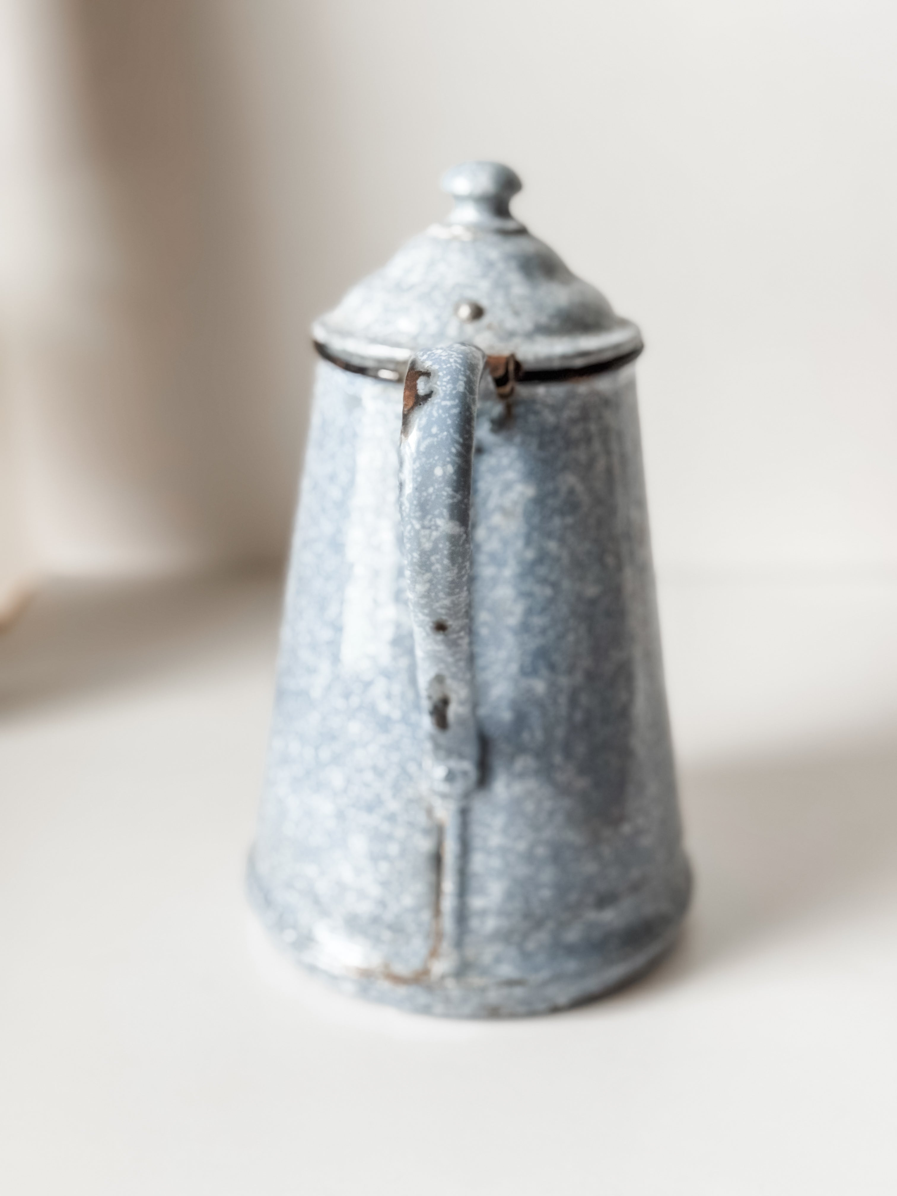 Vintage Graniteware Teapot With Lid