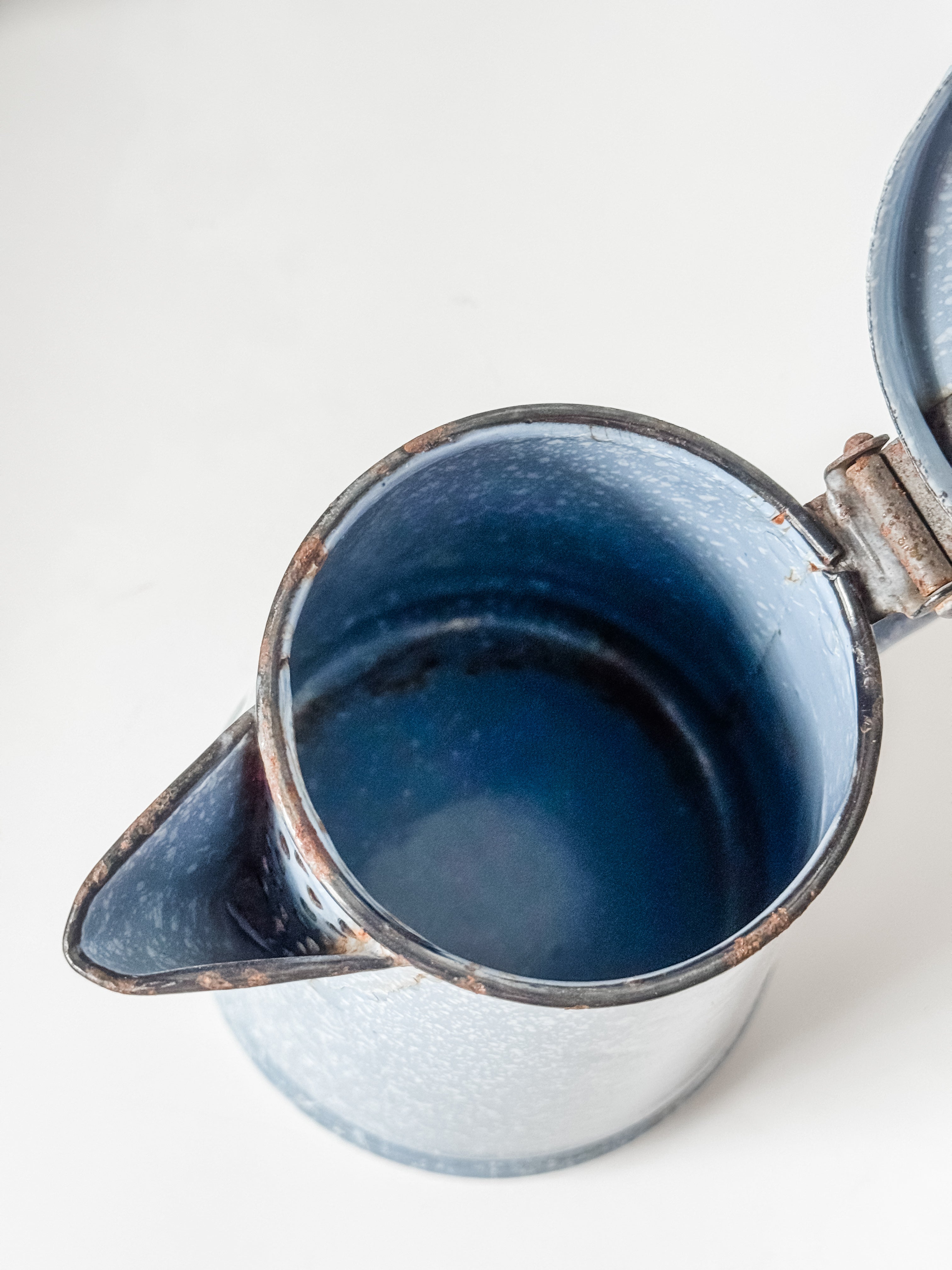 Vintage Graniteware Teapot With Lid