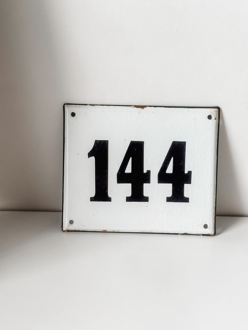 Vintage Enamel And Porcelain French House Number