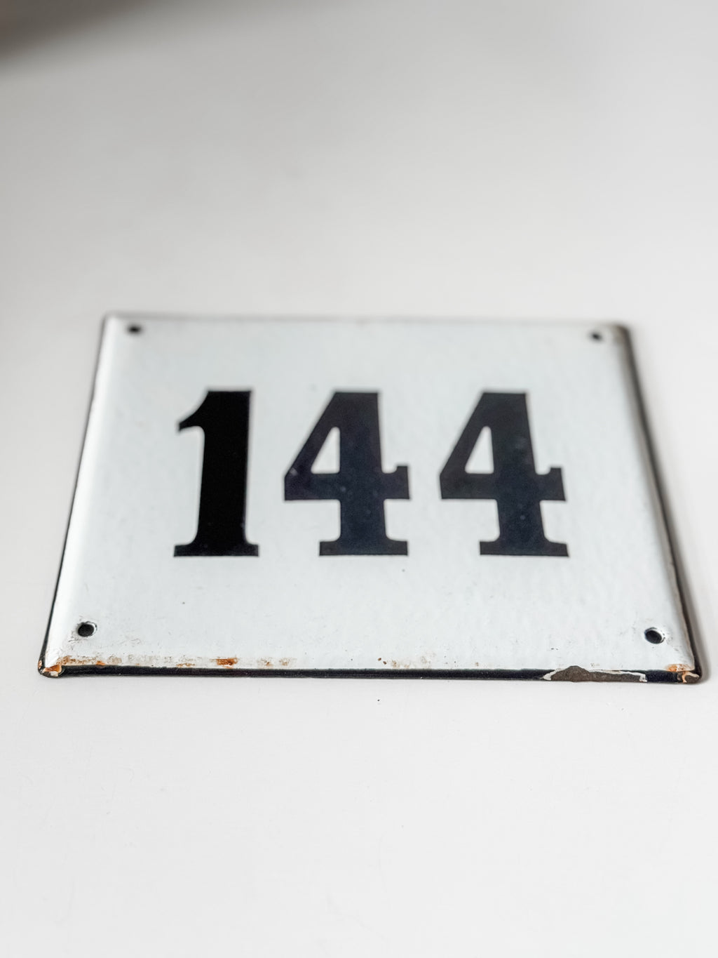 Vintage Enamel And Porcelain French House Number