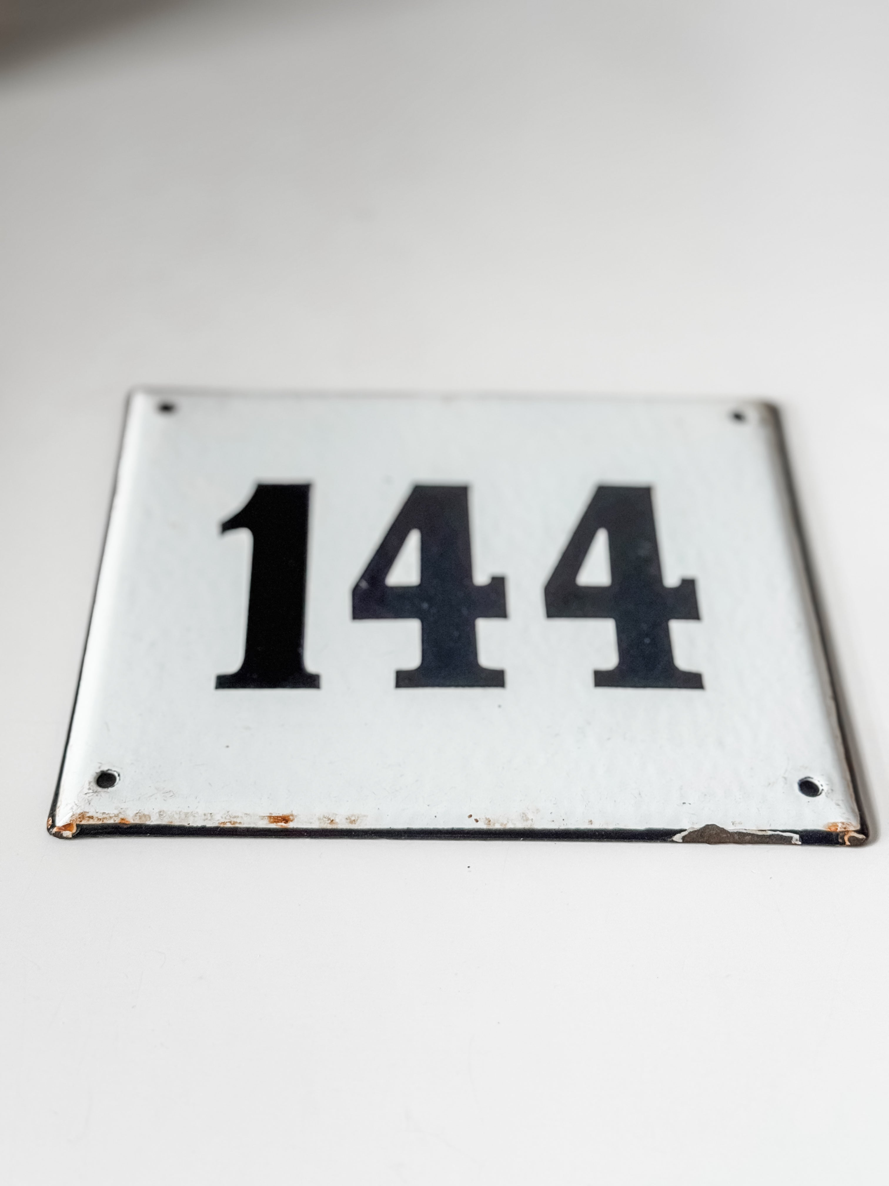 Vintage Enamel And Porcelain French House Number