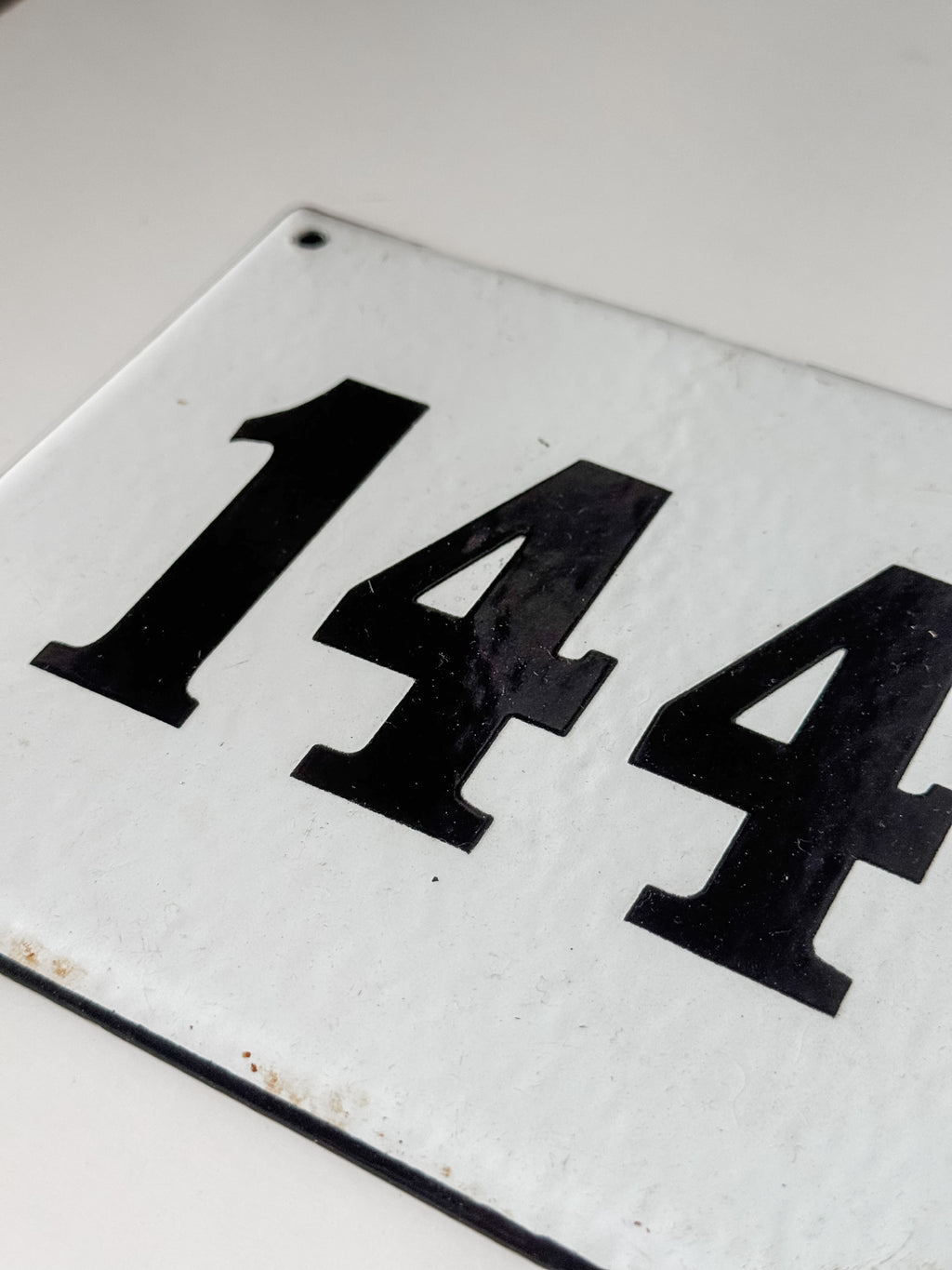 Vintage Enamel And Porcelain French House Number