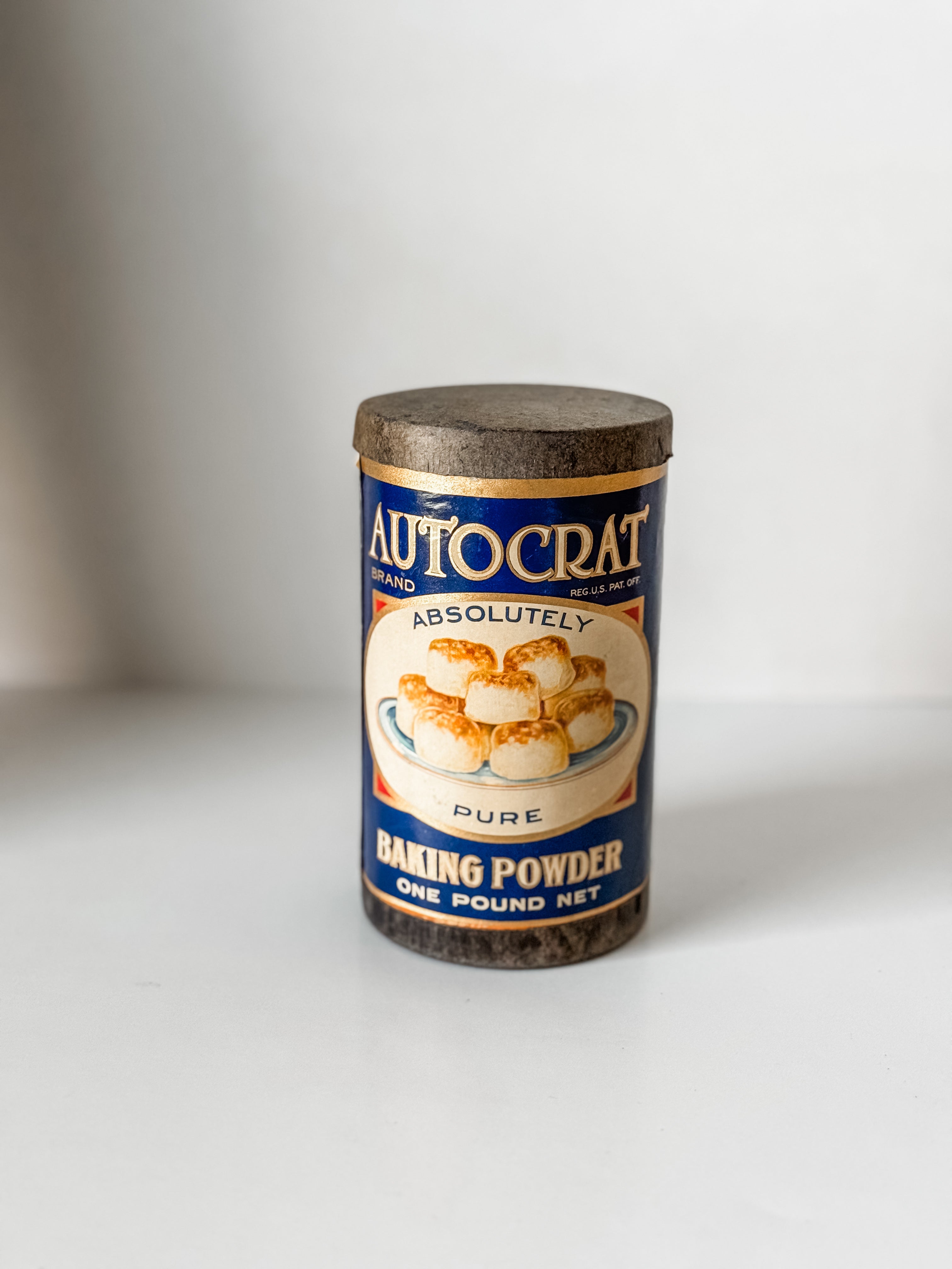 Vintage Autocrat 1 lb Baking Powder Container