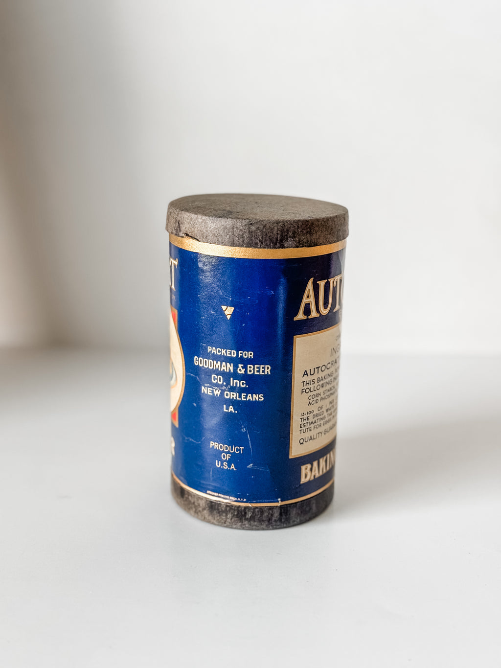 Vintage Autocrat 1 lb Baking Powder Container