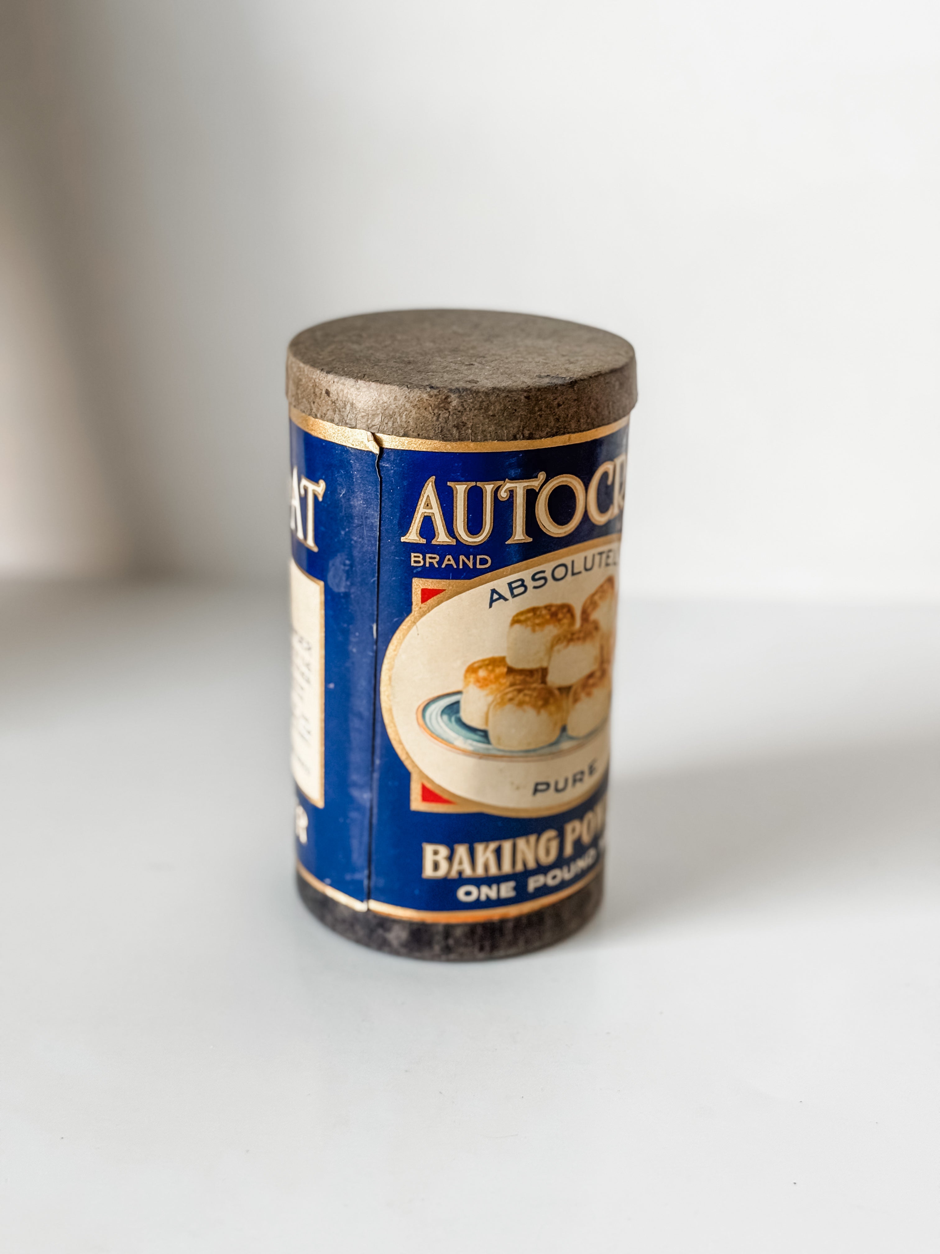Vintage Autocrat 1 lb Baking Powder Container