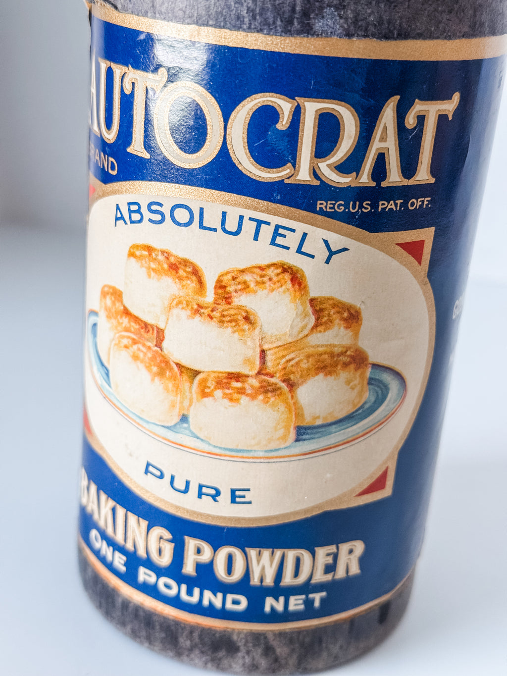 Vintage Autocrat 1 lb Baking Powder Container