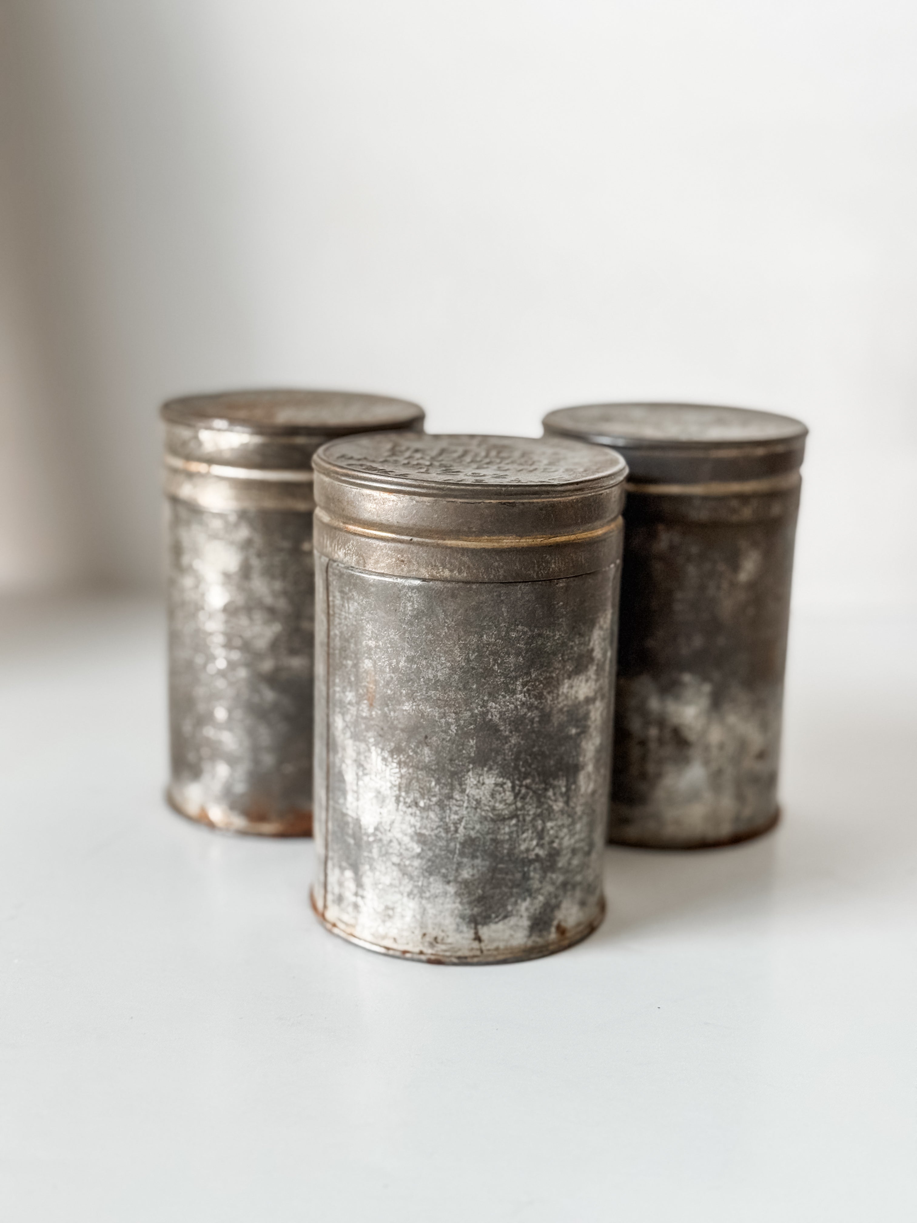 Set Of Three Vintage Dr. Price's Baking Powder Tins