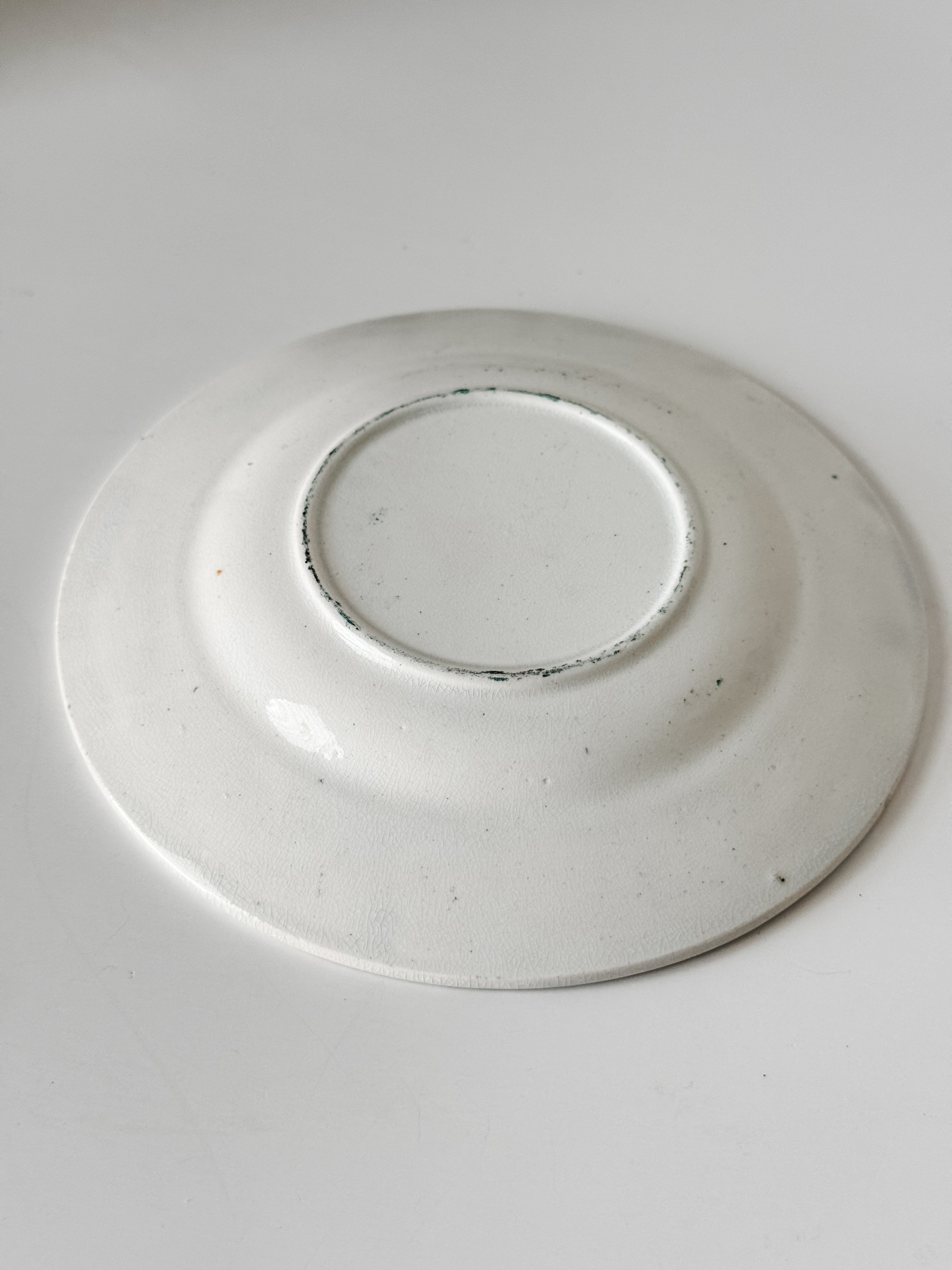 Antique Ironstone Alphabet Conversation Plate