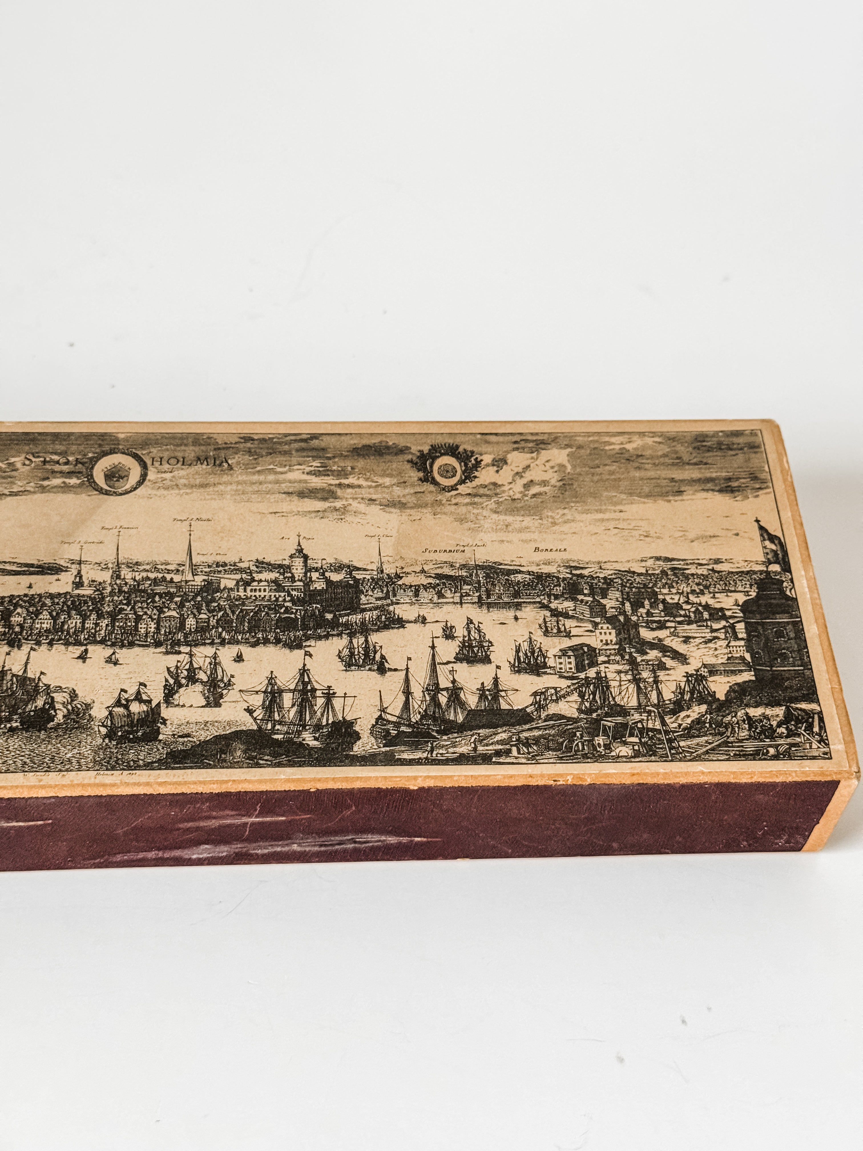 Vintage Swedish Fireplace Matches In Graphic Cardboard Box