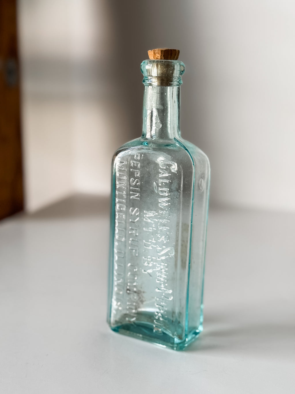 Vintage And Antique Pale Aqua Glass Bottle