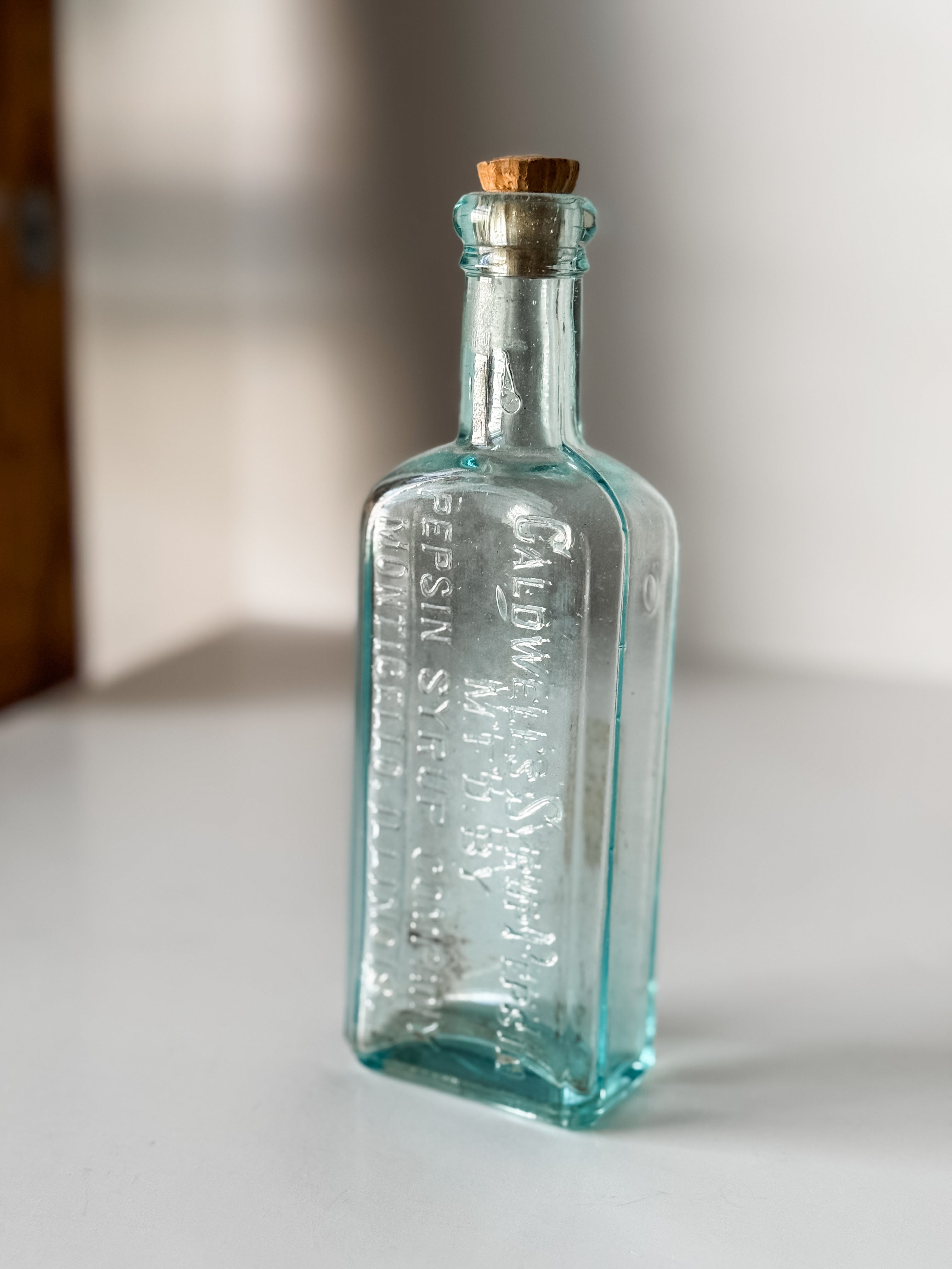 Vintage And Antique Pale Aqua Glass Bottle
