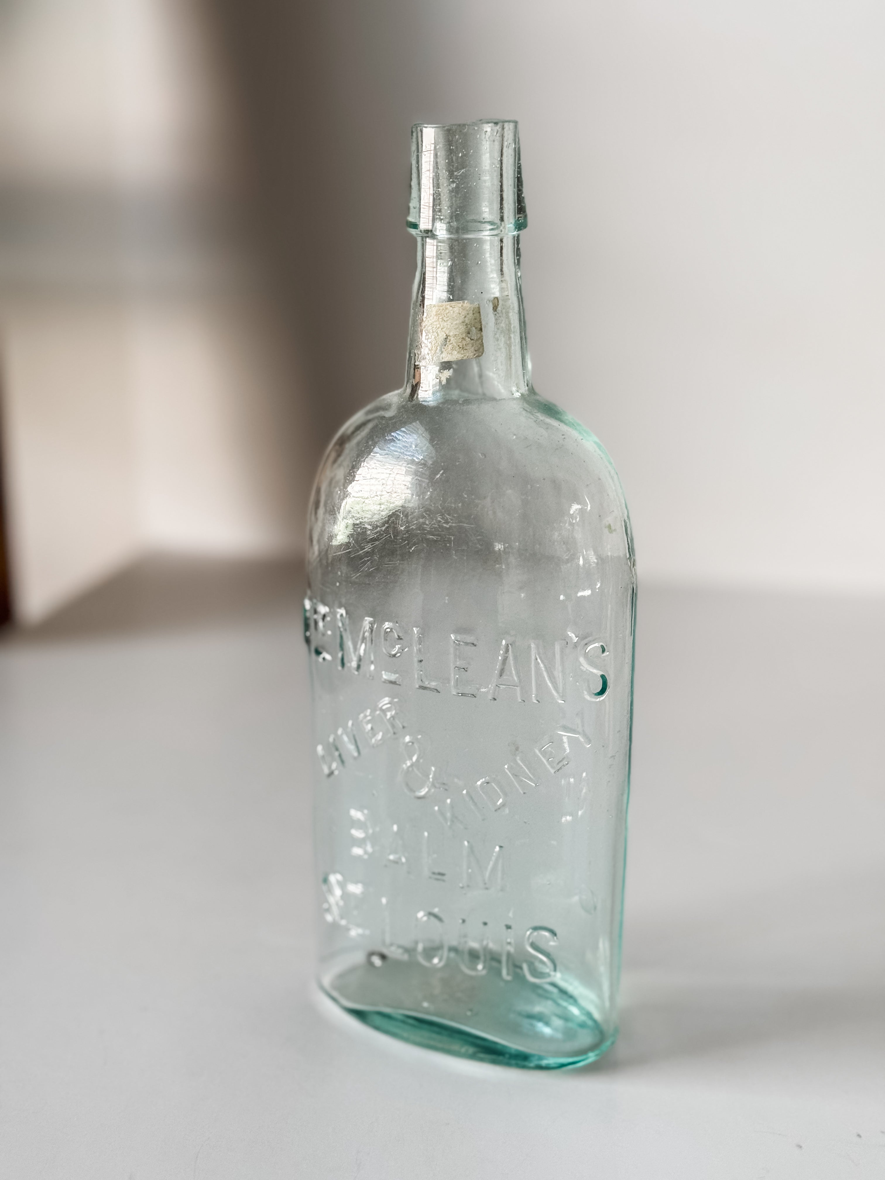 Vintage And Antique Pale Aqua Glass Bottle
