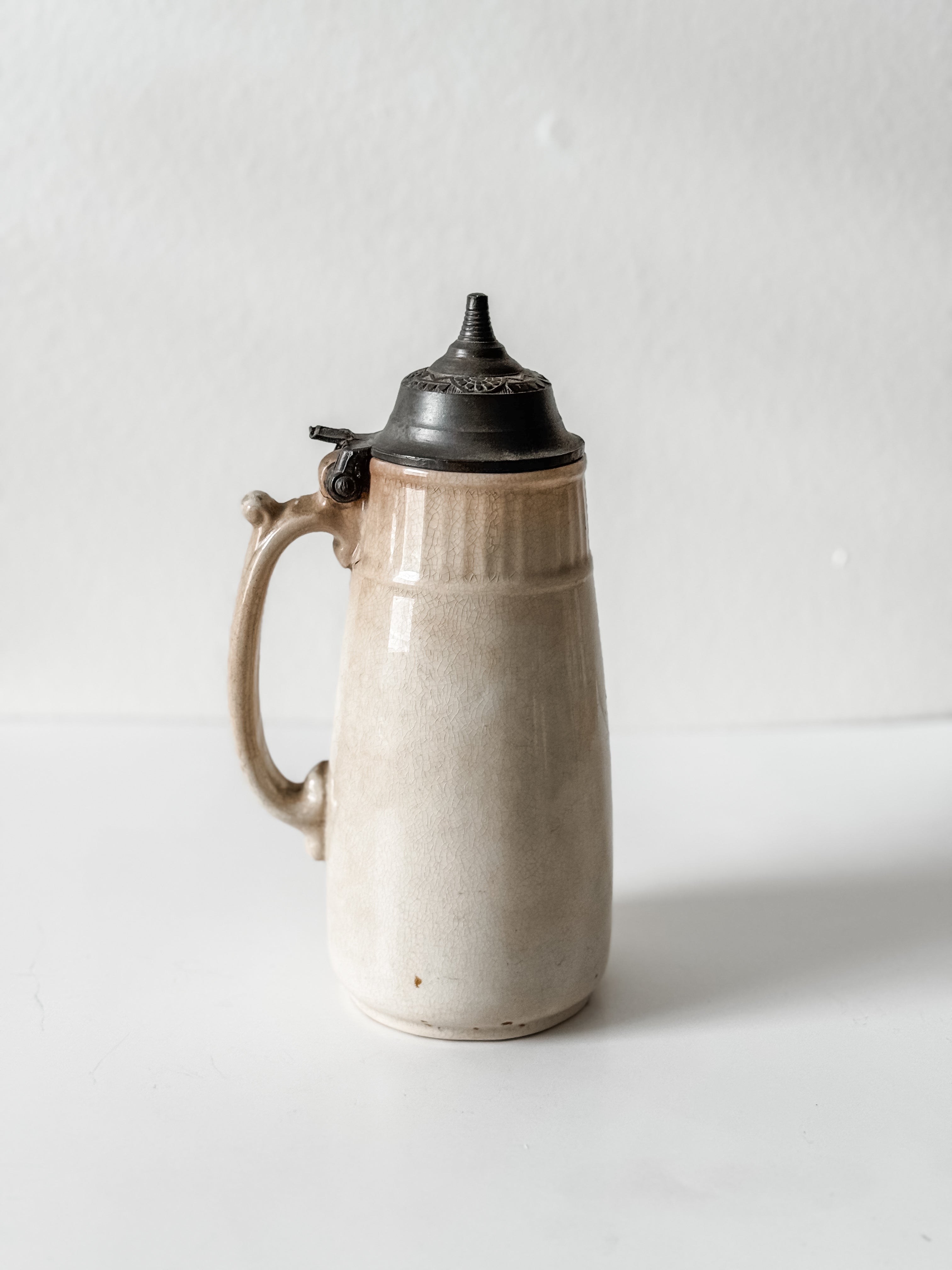 Antique Ironstone Syrup Pitcher