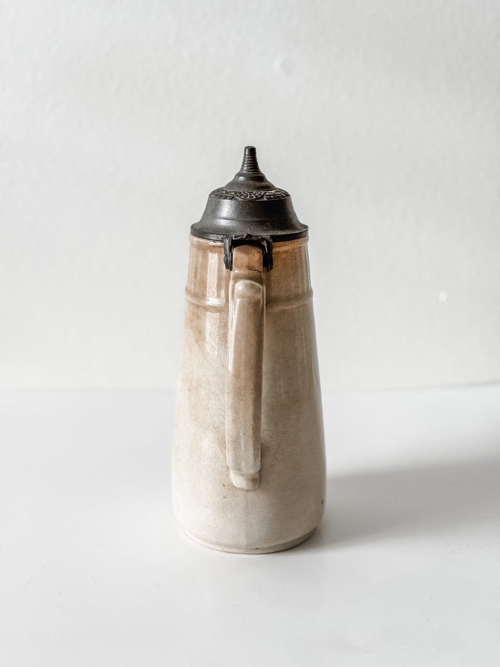 Antique Ironstone Syrup Pitcher