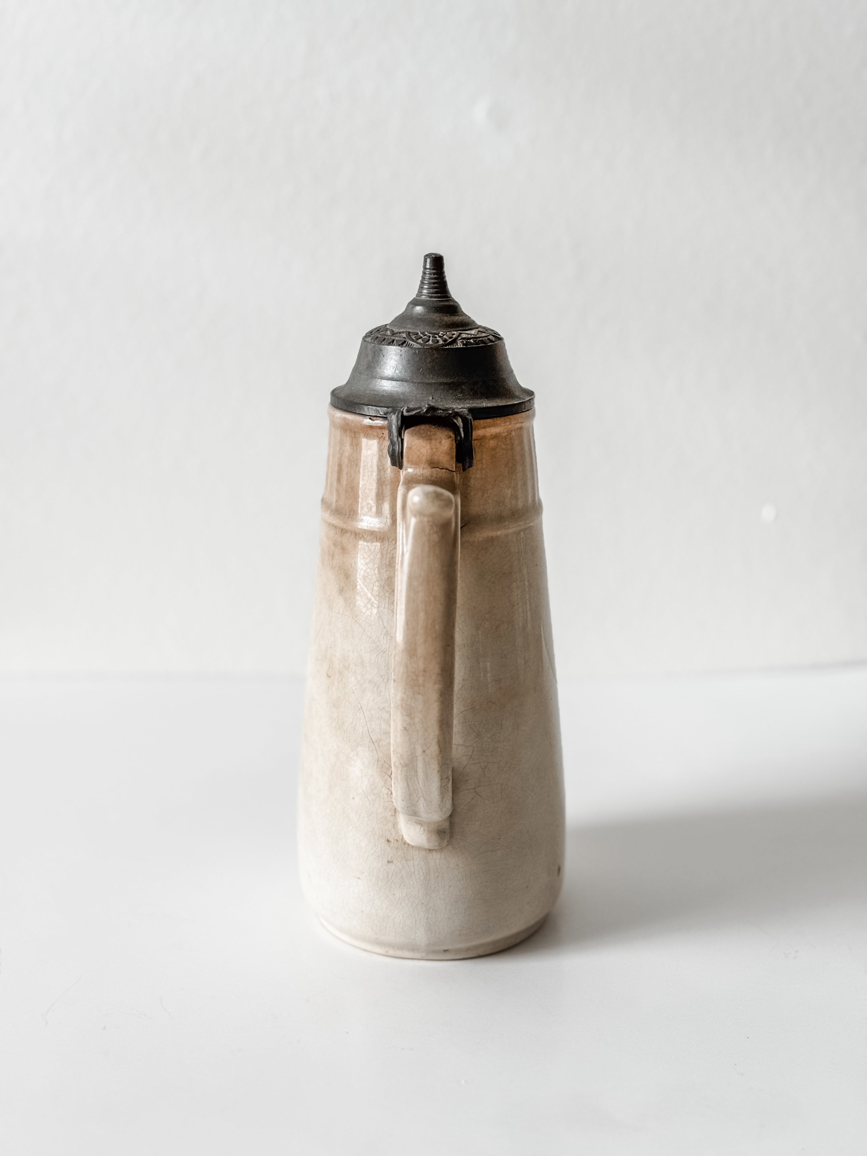 Antique Ironstone Syrup Pitcher