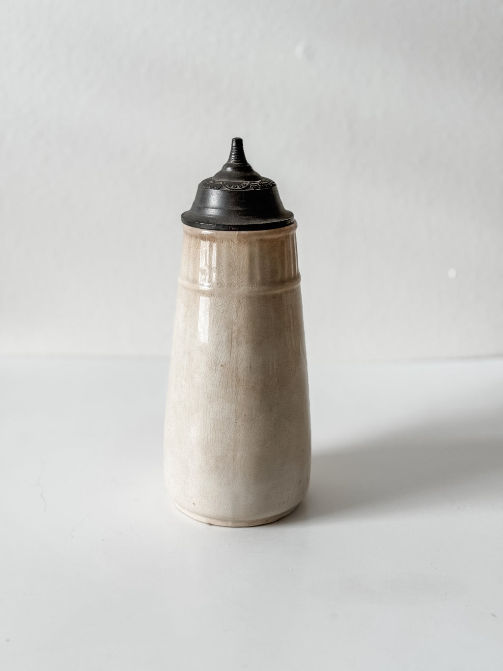 Antique Ironstone Syrup Pitcher