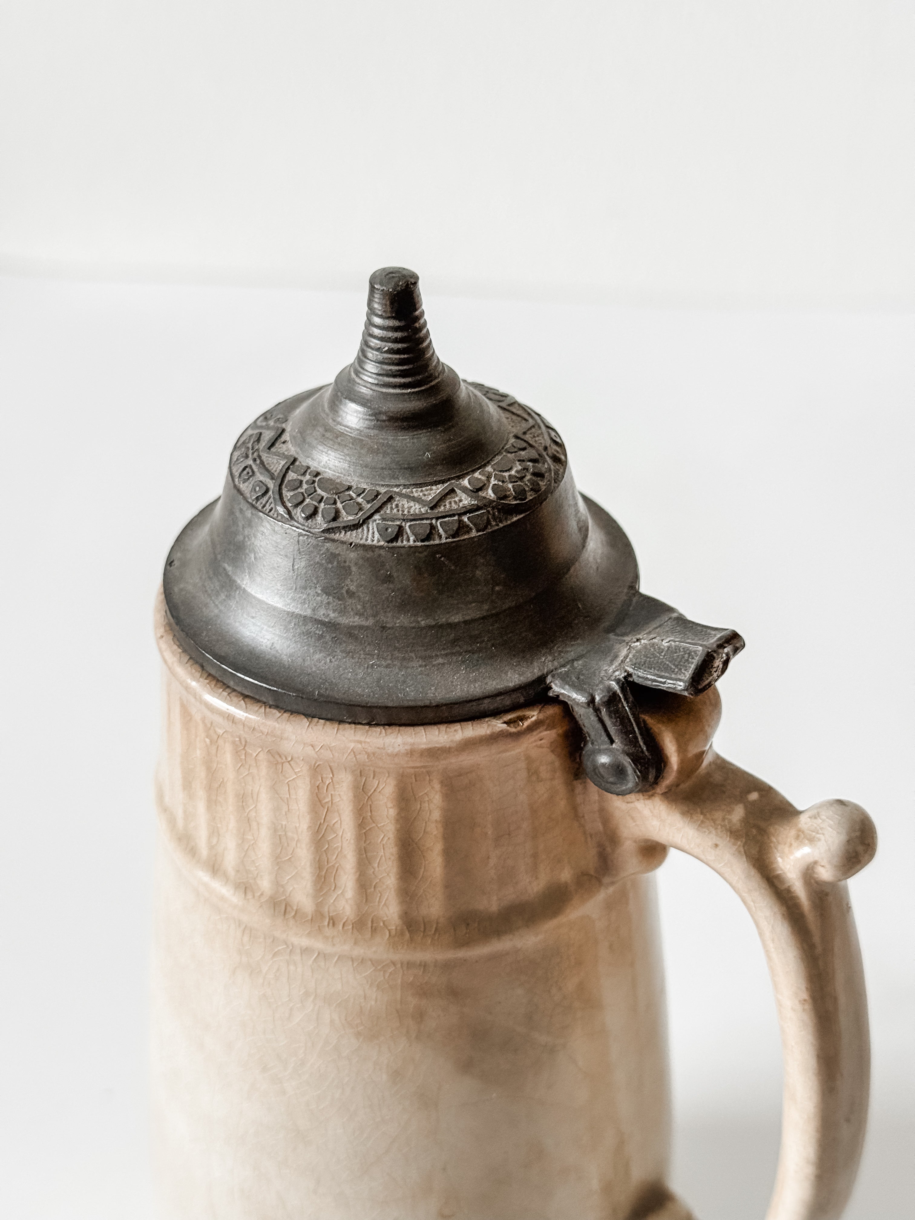 Antique Ironstone Syrup Pitcher