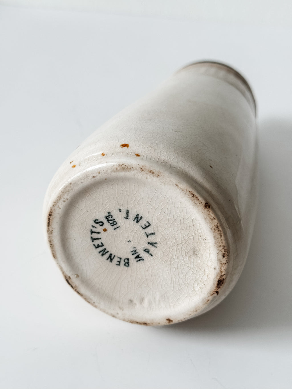 Antique Ironstone Syrup Pitcher