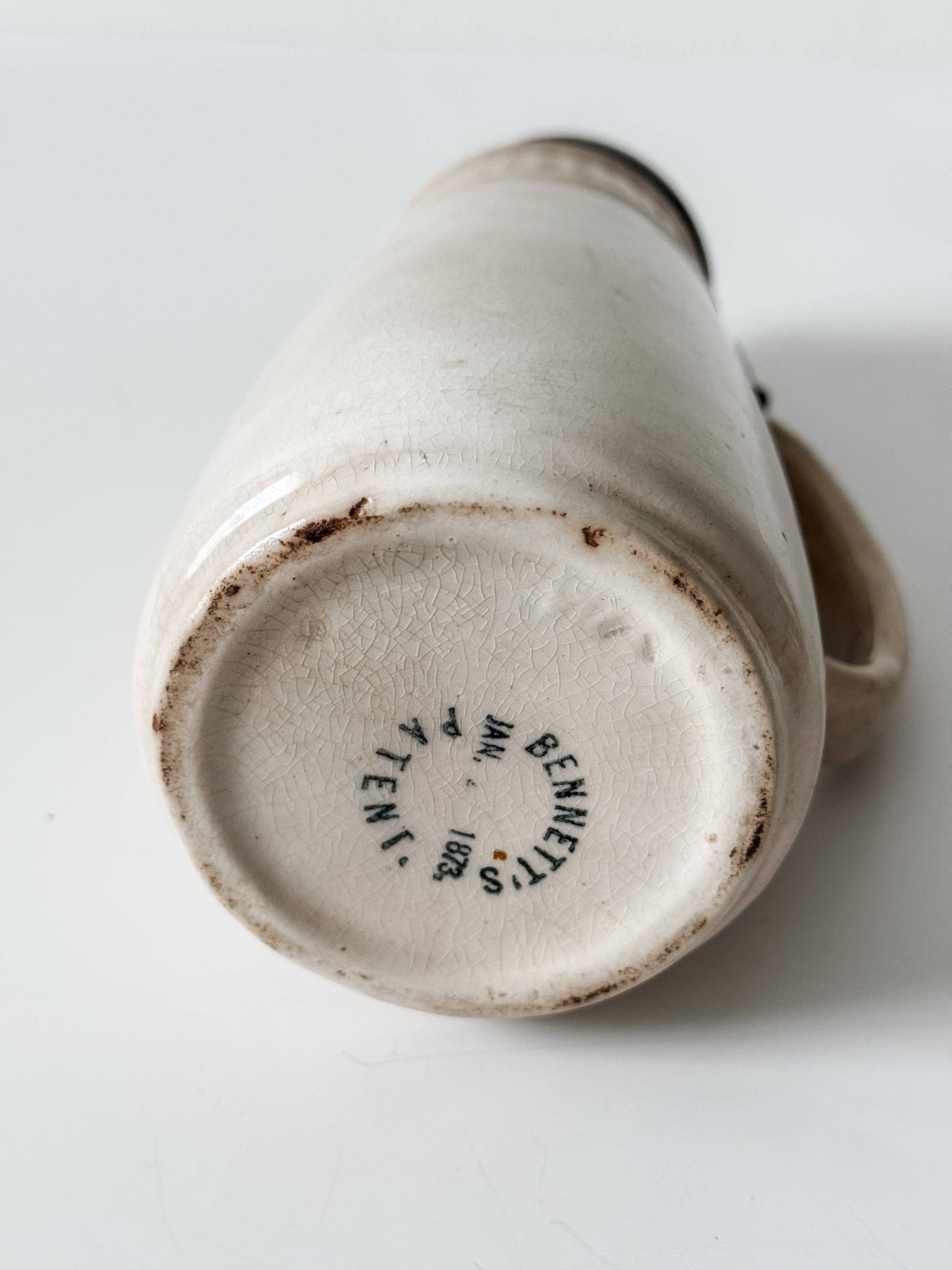 Antique Ironstone Syrup Pitcher